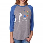 Embrace Different Autism Awareness 3/4 Women Sleeve Baseball Jersey Shirt