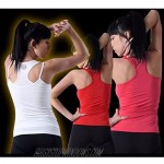 Tight Compression Tank Top for Women Racerback with Built in Padded Bra Cap KW