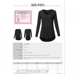 Women's Solid Long Sleeve Shirt High Low Casual Top