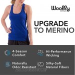 Woolly Clothing Women's Merino Wool Mock Neck Long Sleeve - Wicking Breathable Anti-Odor