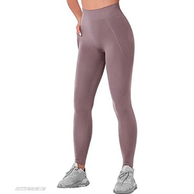 COMFREE Seamless Workout Leggings with Pockets for Women Naked Feeling Anti Cellulite Yoga Pants Ultra Soft Athletic Tights