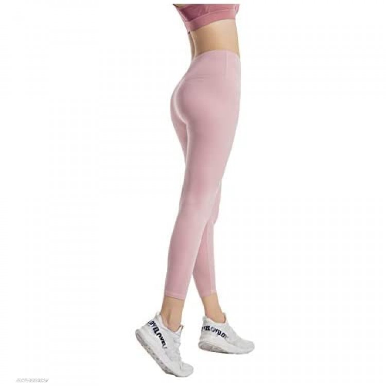 DAINAS Women's Yoga Pants High Waist with Pockets Tummy Control Workout Capri Pants