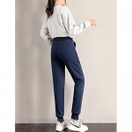 Gihuo Women's Sherpa Fleece Lined Sweatpants Tapered Track Pants Joggers