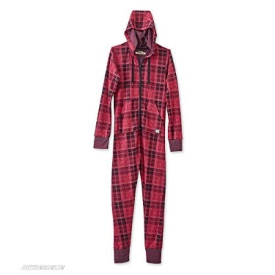 KAVU Wildwood Womens Jump Suit - Adult Onesie One-Piece Hooded Pajamas