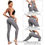 LOGEEYAR Yoga Pants for Women High Waist Tummy Control Workout Leggings with Pockets Seamless Compression Leggings (Grey XX-Large)