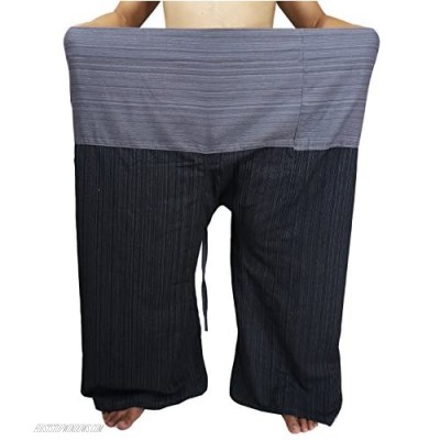 Lovely Plus Fisherman Wrap Pants Plus Size Mens Womens Casual Yoga Pants Waist 74" with Pocket