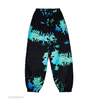 Milumia Women Casual Tie Dye Elastic High Waisted Sweatpants Graphic Printed Joggers Workout Fitness Pants
