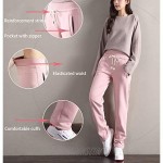 Snoly Women's Winter Running Track Pants Sherpa Lined Fleece Sweatpants Athletic Running Active Thermal Joggers Pants