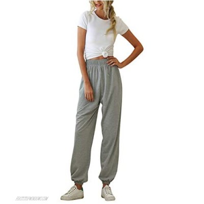Womens High Waist Sweatpants Workout Joggers Pants Yoga Lounge Active Pants with Pockets