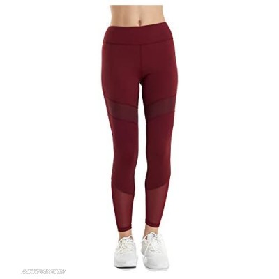 Womens Premium High Waist Tummy Solid Color Compression Slimming Running Yoga Pants Breathable Fabric Leggings