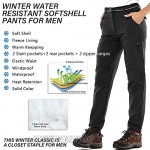 Women's Snow Fleece Soft Shell Insulated Waterproof Pants Warm Outdoor Cargo Hiking Pants
