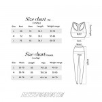 Women's Workout Sets 2 Pieces High Waist Yoga Leggings with Strappy Sports Bra Gym Athletic Top and Bottom Clothing