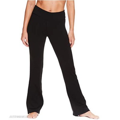 Zexxxy Inner Pocket Yoga Pants 4 Way Stretch Tummy Control Workout Running Pants Long Bootleg Flare Pants Dark Size Small Black