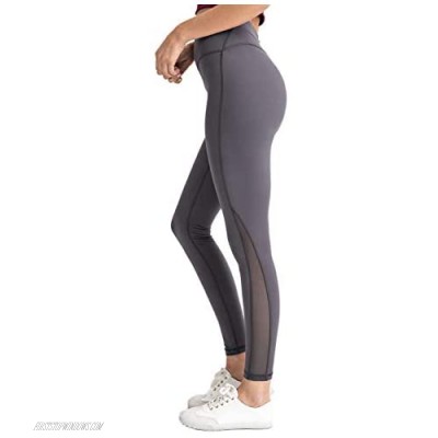 Another Day Women's High Waisted Active Casual Wear Full Length Mesh Yoga Leggings Hidden Pocket (S-3X)