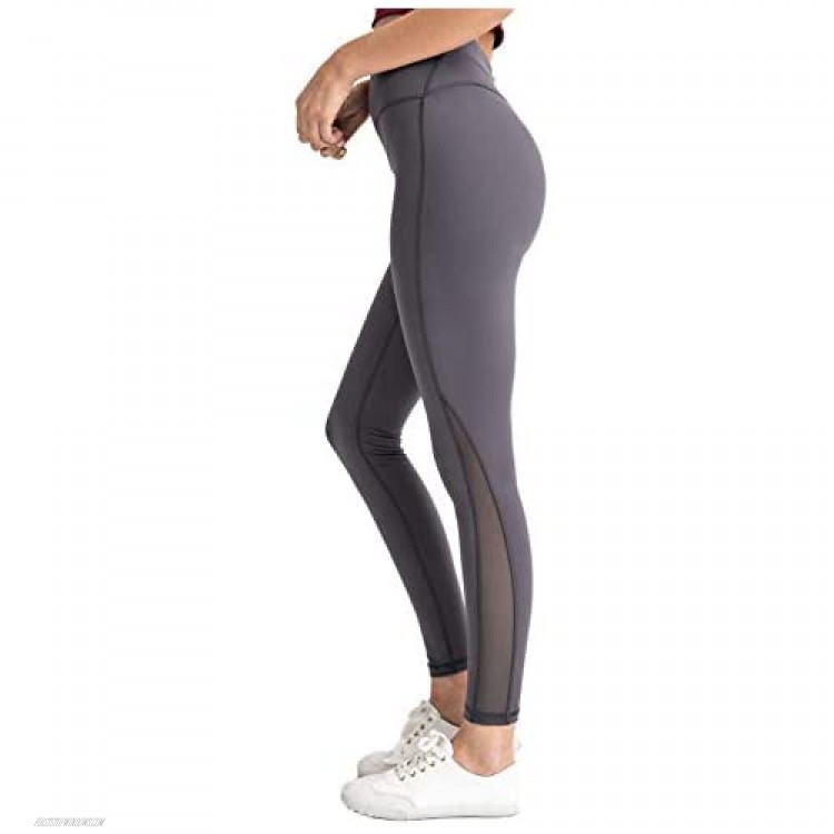 Another Day Women's High Waisted Active Casual Wear Full Length Mesh Yoga Leggings Hidden Pocket (S-3X)