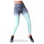 Body Therapy Women's Performance Power Flex Legging - Full Length Tummy Control Activewear Pant's Ombre Print