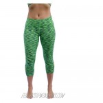Lady 12 Women's Capri Yoga Pants- Mid Rise with Hidden Pocket in Waistband