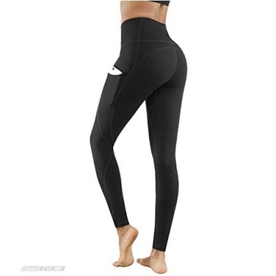 Lingswallow High Waist Yoga Pants with Pockets-Tummy Control Workout Leggings