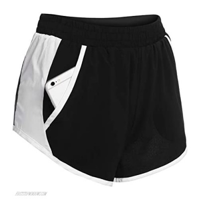 ADOME Women Athletic Shorts with Pocket Active Running Shorts Workout Shorts