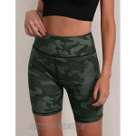 Blooming Jelly Women's Camouflage High Waisted Shorts Tummy Control Yoga Pants Workout Running 7.2 Inseam with Pockets