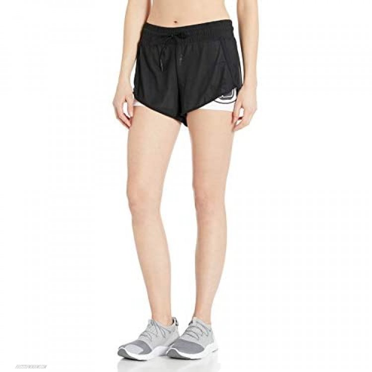Body Glove Women's Pluto Loose Fit Mesh Activewear Short with Tight Undershort