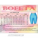 BOFETA Womens High Waist Athletic Compression Shorts Tummy Control Workout Solid Leggings S-3XL