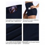 BUBBLELIME 2.5/4 Stretch Yoga Shorts for Women Tummy Control - 2.5 Side Pockets DARKNAVY Small (2.5 Inseam)