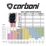Carboni Women's 8” Seamless High Waisted Workout Pocket Yoga Biker Length Compression Shorts with Tummy Control Butt Lift