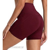 CTHH Workout Yoga Shorts for Women with Hidden Pocket High Waisted Running Athletic Biker Women‘s Shorts