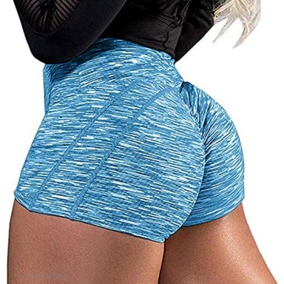 HURMES Women's Ruched Butt Lifting Workout Shorts High Waist Scrunch Booty Yoga Shorts Sexy Hot Short Gym Running Pants