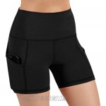 HZ20LBG Biker Shorts for Women High Waist Yoga Shorts with Pockets for Biker Running Exercise Shorts Side Pockets Biker Pants