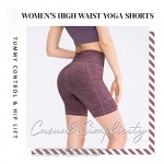 MAGICSHE High Waisted Active Shorts for Women Tummy Control Workout Biker Athletic Yoga Shorts