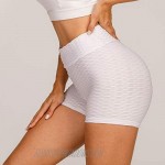 Meet Nice Women's Sport Fitness Gym Stretchy High Waisted Ruched Butt Lifting Workout Running Yoga Shorts
