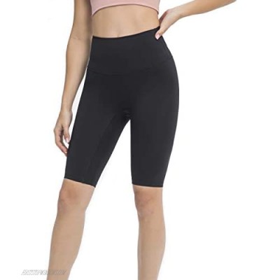 Nanomi Beauty Women's High Waist Yoga Pants Naked Feeling Workout Athletic Biker Shorts