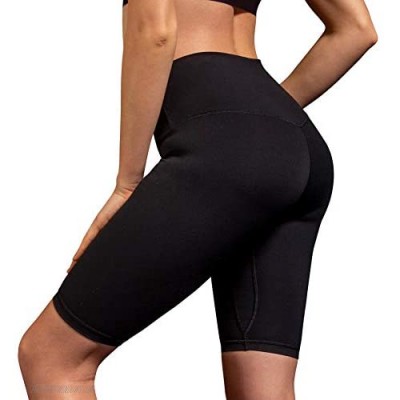 OGLWR Women's Sports Compression Shorts High Waisted Biker Workout Sport Yoga Shorts with Hidden Pocket