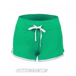 ZITY Activewear Yoga Lounge Shorts with Waistband Running Gym Pants (GreenA L)
