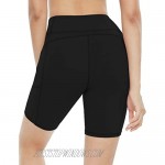 ZJCT Yoga Shorts for Women Workout Biker Shorts High Waisted Tummy Control Running Shorts with Pockets