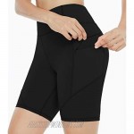 ZJCT Yoga Shorts for Women Workout Biker Shorts High Waisted Tummy Control Running Shorts with Pockets