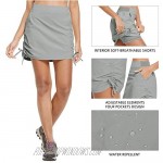 BALEAF Women's Tennis Pockets Skort Casual Skirts UPF 50 Hiking Skort High Waisted Active Outdoor Gray S