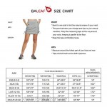 BALEAF Women's Tennis Pockets Skort Casual Skirts UPF 50 Hiking Skort High Waisted Active Outdoor Gray S