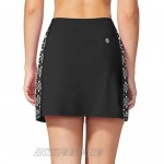 COOrun Womens Golf Apparel with Pocket Double Layer Classic Skorts Inner Boyshort Casual Tennis Skirts Black