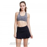 EZ-Joyce Women's Pleated Athletic Skort Tennis&Golf Active Skirt with Pockets Built in Shorts