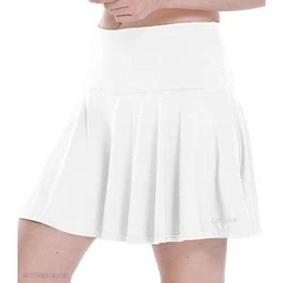 LABEYZON Women's Athletic Tennis Skirt Workout Casual Golf Sport Skorts Running Pleated Skater Shorts Phone Pockets