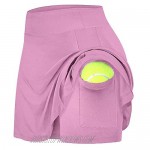 NEWITIN 2 Pieces Women Athletic Shorts High Waist Skirts with Shorts Workout Yoga Tennis Sport Casual Skirt for Women