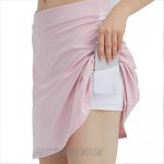 PCGAGA Pleated Athletic Tennis Skirts for Women Stretchy Sports Golf Running Skirt with Inner Shorts Pockets