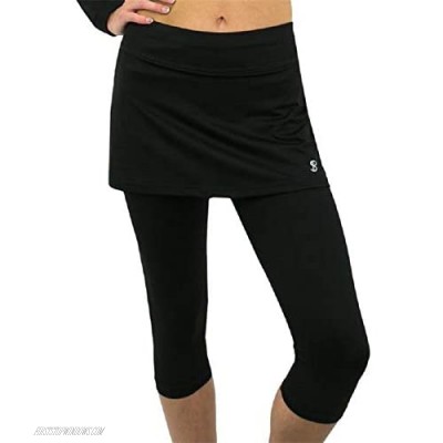 SOFIBELLA Women's UV Staples Abaza Skort (Black X-Large)