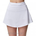 welezhu Women's Athletic Skorts Pleated Cute Skirts with Pockets Active Shorts for Running Workout Golf Tennis White