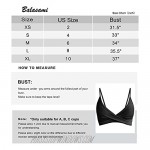 Balasami Women's Sexy V Neck Adjustable Spaghetti Straps Twist Ruched Front Bikini Swimsuit Top Only