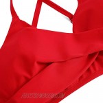 Cillet Women's Ruched Push Up Bikini Bathing Suit Top