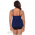 Miraclesuit Women's Swimwear Bella Albe Shoreline Underwire Tummy Control Tankini Top